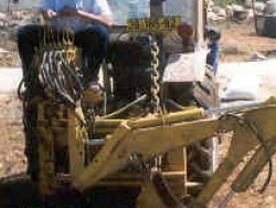 Volunteer working the land