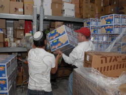 Unpacking boxes of matza