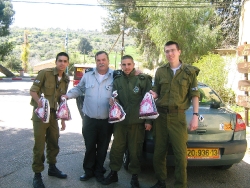 soldiers with mishloach manot