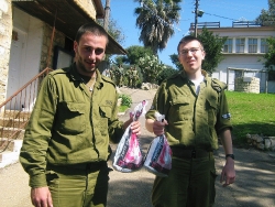 soldiers with mishloach manot