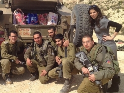 Delivering mishloach manot to soldiers