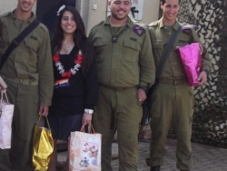 Delivering mishloach manot to soldiers