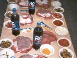 Feast table for soldiers