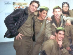 With soldiers on Chanukah
