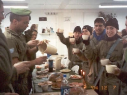 Chanukah with soldiers