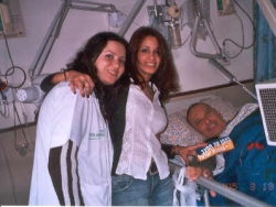 Visiting terror victim recuperating at Levenstein Hospital