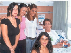 Visiting hospitalized victim of Northern hostilities